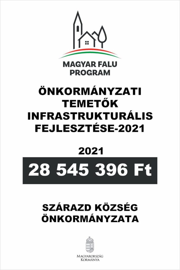 Magyar Falu Program - Önkormányzati temetők infrastrukturális fejlesztése - 2021